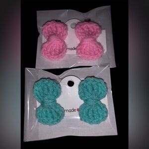 Handmade crochet bow alligator hair clips Hair accessories